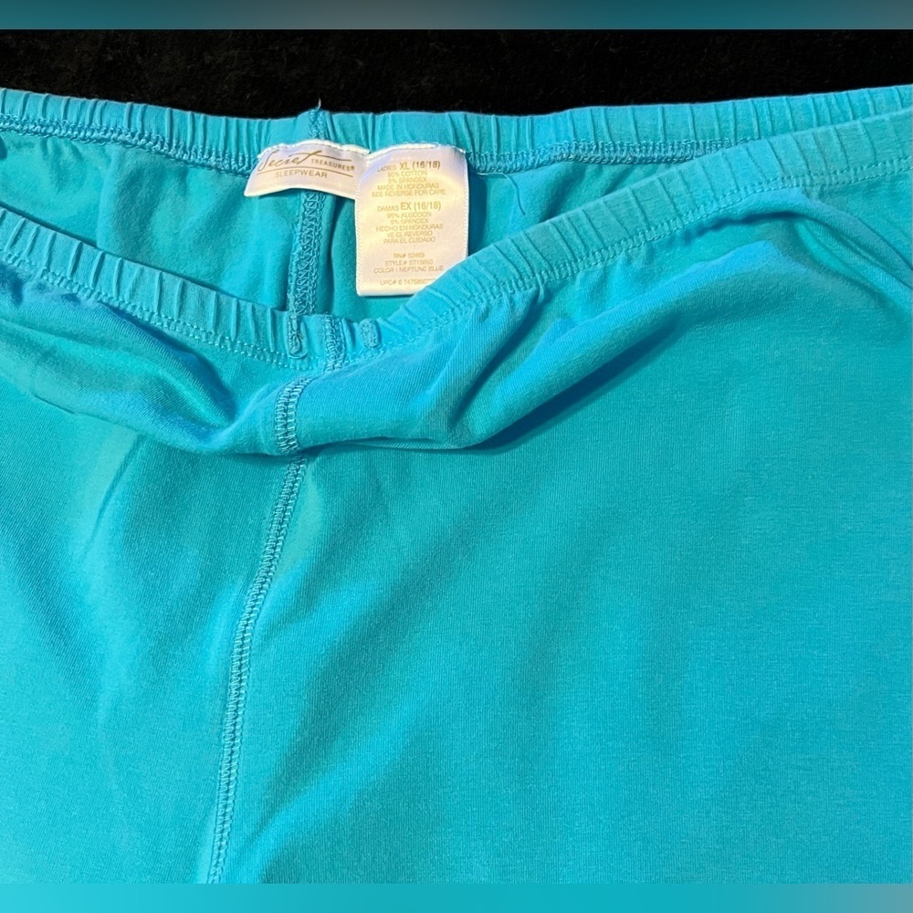 GUC Secret Treasures Women’s Aqua Blue Pajama Pants 16/18 - Picture 2 of 7